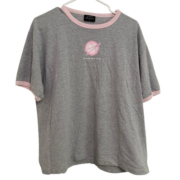Prairie Mountain Vintage NASA Kennedy Space Center Pink Ringer Tee XL - Picture 1 of 3